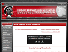 Tablet Screenshot of newpraguetrojanbaseball.com